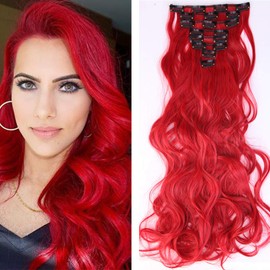 Clip-In Hair Extensions, 8 Wefts, Wavy Like Real Hair