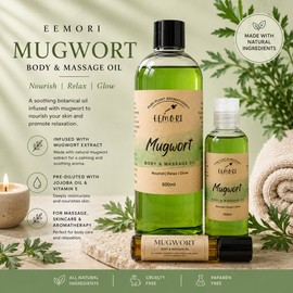 Mugwort Essential Body Oil Massage Oil Foot Body Facial SPA Massage Oil [Direct To Use]