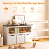 IFANNY Toy Storage Organizer, Kids Bookshelf w/Removable Drawers, Playroom Organization