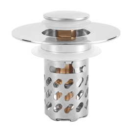 Bathroom Sink Stopper, Pop up Sink Plug Replacement with 3 Sizes Removable Strainer Basket Anti Clog Floor Drain Filter for 1.1-2.36 Inch Kitchen Bathroom Bathtub Sinks Parts Accessories