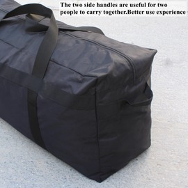 Extra Large Duffle Bag for Travel, Foldable Luggage Bag with 2 Side Handles, Big Storage Heavy Duty Duffel Bag for Camping,Traveling, Moving (Black, 35”×12”×18”)