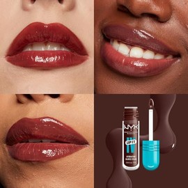 NYX Professional Makeup, Lip Iv Gloss Sérum Hidratante - Tono Mocha We Met (Café Nude)