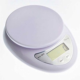 OcioDual 5kg 5000g/1g Digitale Küchenwaage Digital Küche Scale Waage Präzisionswaage Weiß