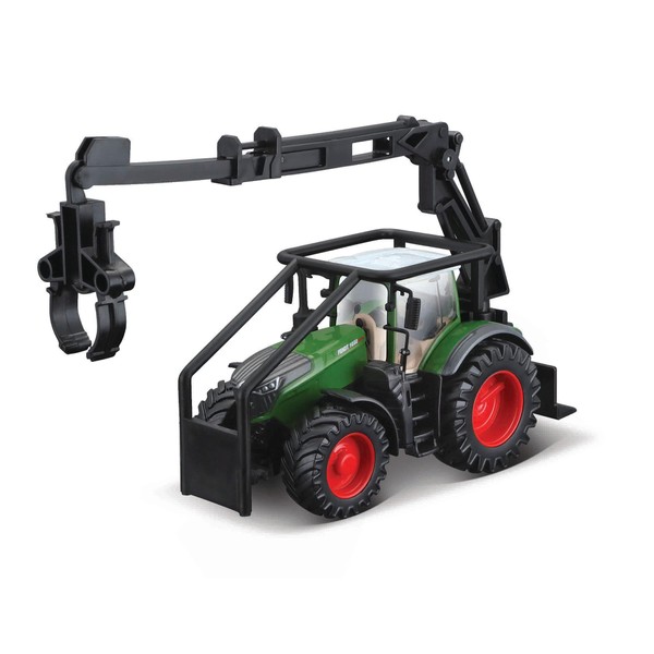 Bburago Fendt 1050 Vario Tractor with Wooden Grabber: Toy Tractor
