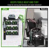 Black Alloy Steel Power Tool Organizer Wall Mount, 4-Tier Shelf,