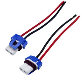 HUIQIAODS 2 piezas H11 H8 Arnés de cableado para conector de faros delanteros adaptador de enchufe de cola, 9006 ceramic socket