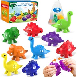 Juguetes de Dinosaurios para Contar, Juguetes de Clasificación de Colores y Emparejando, Juguetes Sensoriales Montessori Juegos Didacticos, Dinosaurio