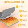 Heated Mattress Pad Full Size Quilted Zone Heating Electric Bed