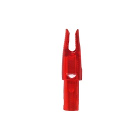 Letszhu Archery Arrows Nocks 6.20mm/.244" Inside Diameter Plastic Insert Tail for Hunting Target Shooting (Transparent Red)