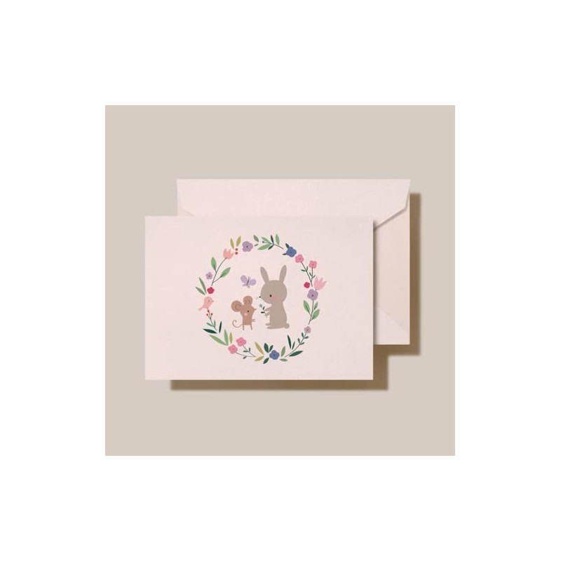 Crane & Co. Rabbit and Mouse Note