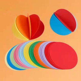 FSSTUD 500 Sheets 10cm Round Paper Cutouts Assorted Color Paper Circles Circle Shaped Cardstock Round Bulletin Board Cut Outs Classroom Wall Die Cuts for DIY Crafts