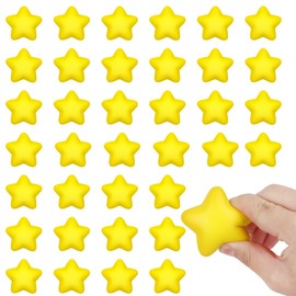 Hooqict Star Stress Balls 36 Pack Mini Stress Ball Star Party Favors for Kids Adults Small Foam Squeeze Ball Stress Relief Toy Party Bag Gift Fillers Birthday Favors Classroom Prize