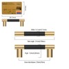 Amerdeco 10 Pack Gold Knurled Cabinet Pulls 3 Inch Hole