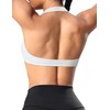 OMKAGI Halter Sports Bras for Women Open Back Workout Bras