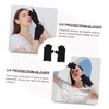 OHPHCALL 1 Pair UV-Resistant Manicure Gloves Breathable Ice Silk Fingerless