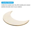 PATIKIL 4"x1.5" Wooden Moon, 50 Pack Unfinished Wood Moon Blank
