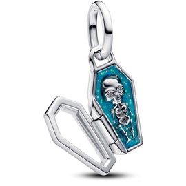 MSPOVOF Openable Glow-in-the-dark Coffin Charm Beads for Bracelets and Necklaces S925 Sterling Silver For Women Jewelry Present