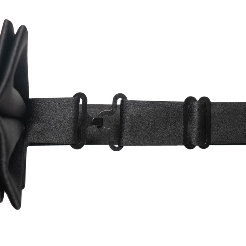 RBOCOTT Mens Black Pre-tied Bow Tie Adjustable polyester bowtie(3)