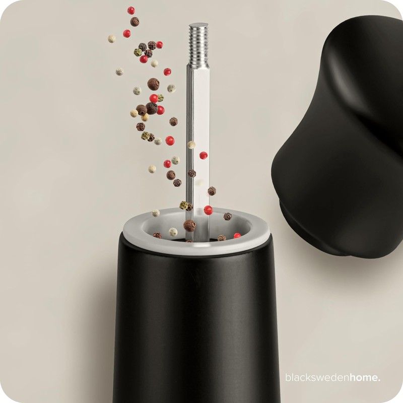 blackswedenhome Design Salt and Pepper Mill Black White - 22