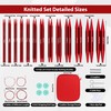Interchangeable Knitting Needle Set, 13 Pairs Needles 3-10 mm, 4