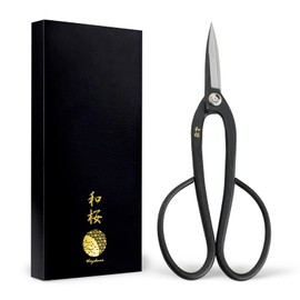 Wazakura Yasugi Steel Made in Japan Ashinaga Bonsai Scissors 8.2 in (210 mm), Bonsai Tree Pruning Shears, Japanese Gardening Tools