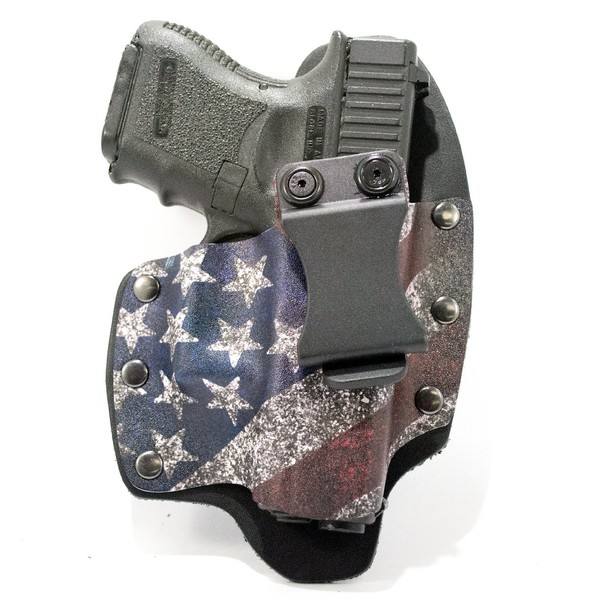 Infused Kydex USA Slanted Flag IWB Hybrid Concealed Carry Holster (Right-Hand, for Walther CCP)