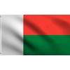 DMSE Madagascar Flag 2X3Ft Foot 100% Polyester 100D Flag