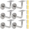 ZOENHOU 6Pack Stainless Steel Handrail Brackets, Flat Handrail Brackets, Stairway