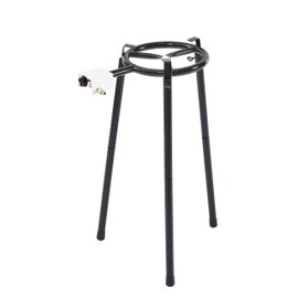 Mabel Home Paella Pan + Paella Burner and Stand Set + Complete Paella Kit for up to 6 to 8 Servings - 11.80 inch Gas Burner + 15 inch Enamaled Steel Paella Pan