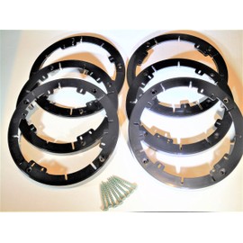 The Electronics PowerHouse 6 Pack Universal Case Pack of 6.5 6 1/2 6 6 3/4 6.75 Inch Speaker Depth Extenders Spacers with Screws