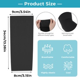 Grevosea 2 Pairs Arm Sleeves for Women Men Golf UV Protection Sun Sleeves Cooling Sleeves to Cover Arms for Sports(Black)