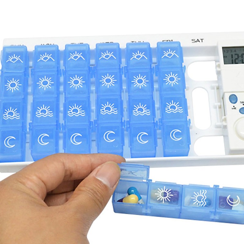 Nicear Pill Dispenser Box Pill Box Reminder 7 Day 28
