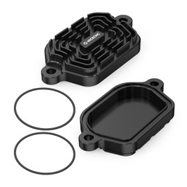 NICECNC Finned Aluminium Valve Covers Compatible with Suzuki DR650S 1996-2024, Compatible with Suzuki DR650SE 1996-2024, Black