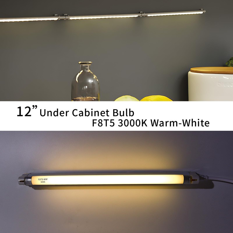 Accway (6 pack) F8T5/WW 12’’ Linear Fluorescent Light Bulb, 8W