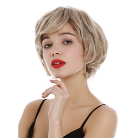 WIG ME UP - YZF-4015-16/26/silver women's short hairstyle pixie cut fringed voluminous blonde mix with silver grey highlights