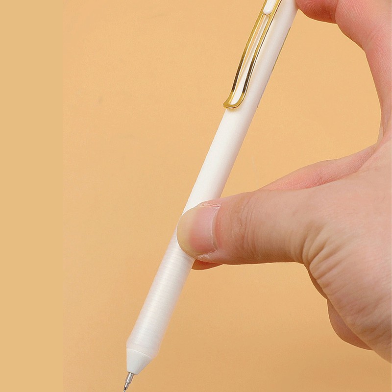 12pcs Press Gel Pen 0.38MM Black Ink Fine Point Pen