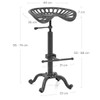 Diwhy Rustic Industrial Farmhouse Tractor Seat Counter Height Adjustable Bar
