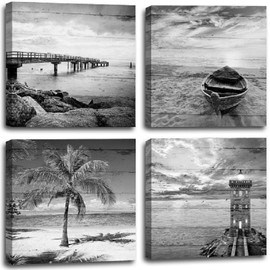 Yxbhhym Bathroom Decor Zen Wall Art Gray Wall Art Red Floral Wall Pictures Black and White Wall Art Flower Zen Stone Sand Pebble Canvas Print Artwork for Wall Art Living Room Home Wall Decoration