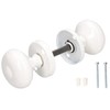 KOTARBAU® White Rotating Door Knob. Ideal Equipment for Garage Side