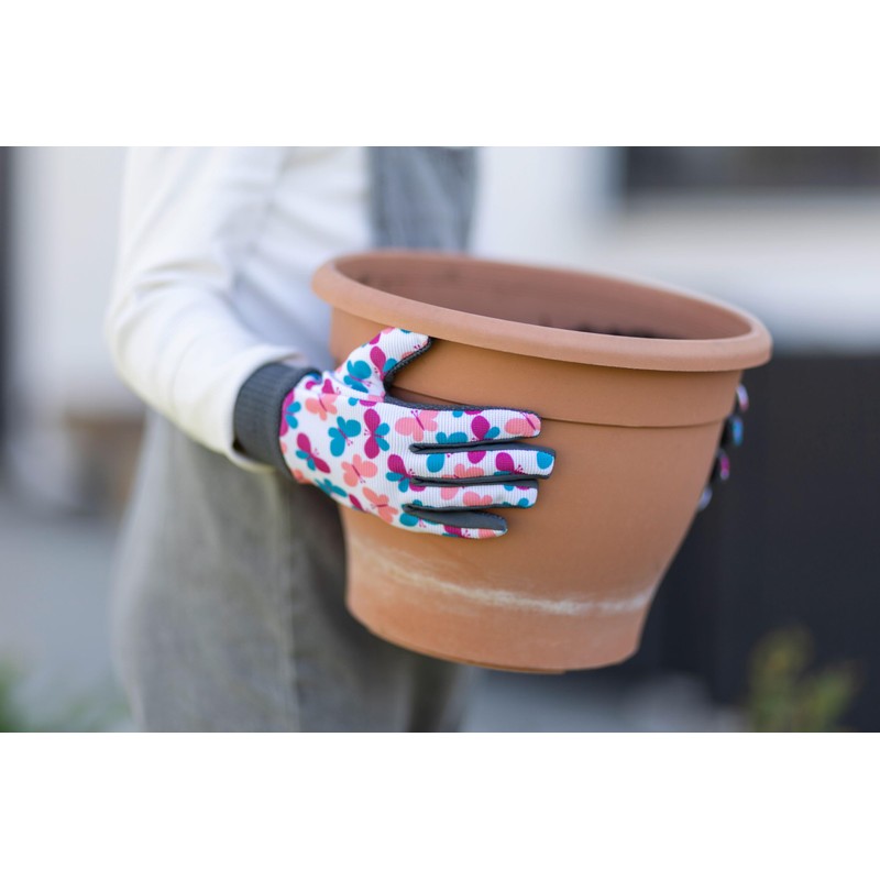 Joy Children's Gloves 6-8 Years Knitted Cuff Butterflies