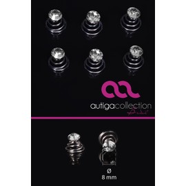 Autiga Hair Curlies, Crystal Hair Spirals, Silver Plated Hair Curlies, Wedding / Bride / Communion Hair Jewellery, Silver Plated