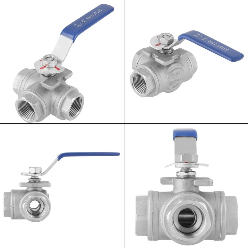 Stainless Steel Ball Valve SUS304 Three-Way T-Type Female Thread Pipe