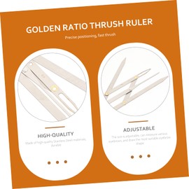 COLLBATH Eyebrow Makeup Measure Tool Microblading Ruler Compact Stainless Steel Eyebrow Positioning Aid