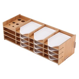 Rhinestone Drawing Tray Easy Install MultiLayer Synthetic Wood Storage Organizer for Painting