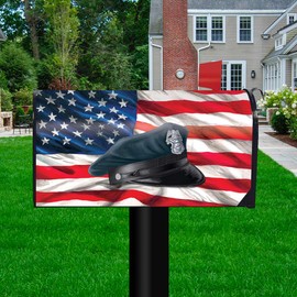 Briarwood Lane Police Hat Magnetic Mailbox Cover Patriotic Policeman Standard