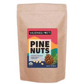 Wilderness Poets, Organic Pine Nuts, Fresh, Sweet, Creamy & Buttery (16 Ounce - 1 Pound)