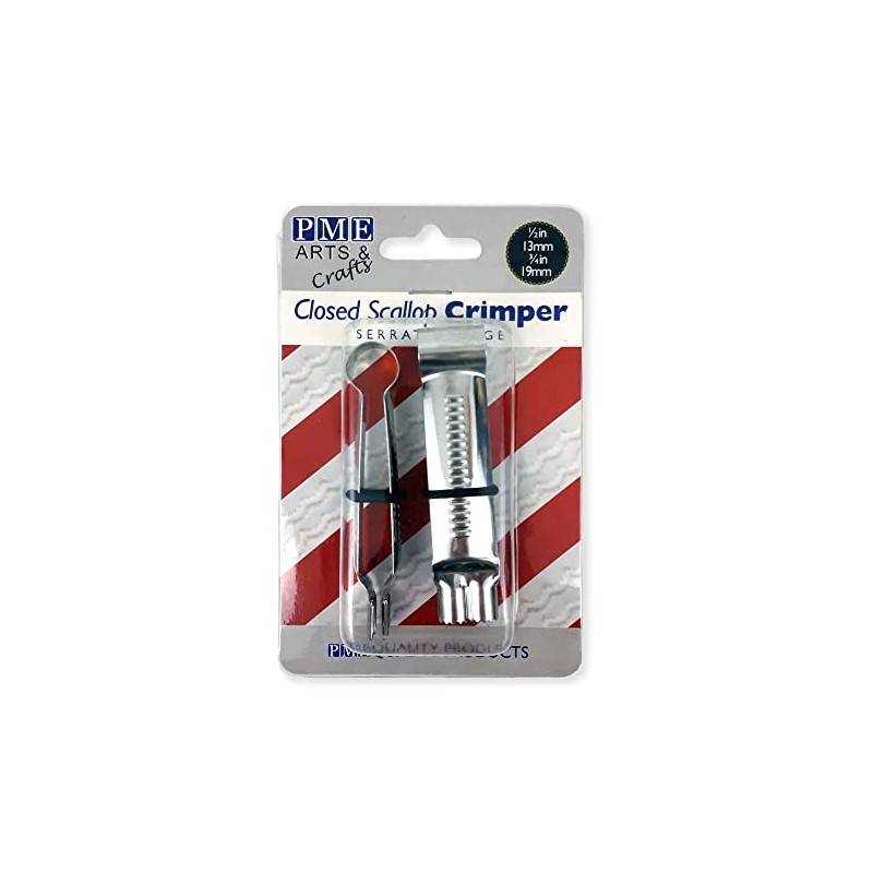PME Closed Scallop Serrated Crimpers, Large and Small Sizes, Set