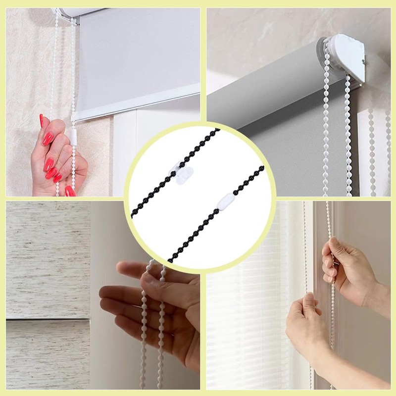 SOFPLATE 10M/10.94 Yards 4.5mm Curtain Chain Beads Blind Bead Connector
