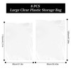 8 Pack clear storage bags,80x110cm 4pcs+90x120cm 4pcs,Giant Storage Bags,Flat Large