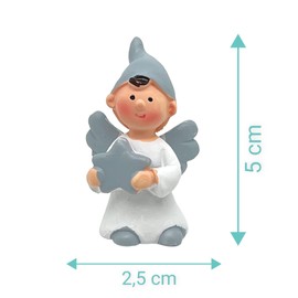 MIK funshopping Guardian Angel in Bag 2-Way Assorted, Display of 24, Lucky Charm (White/Grey)